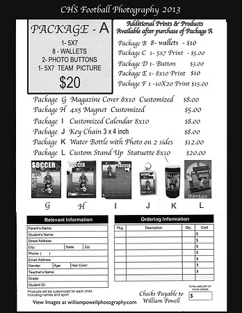 chs order form 13